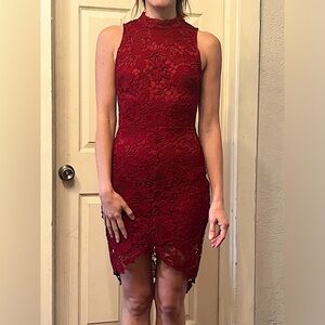 ASTR Red lace dress